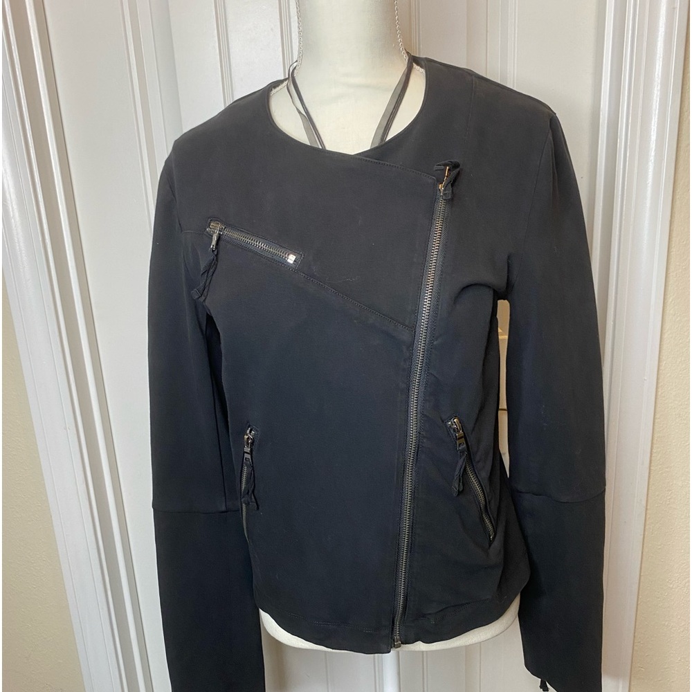 Marrakech Size Medium Evereve Mollie Moto Jacket Black Zipper Jacket EUC